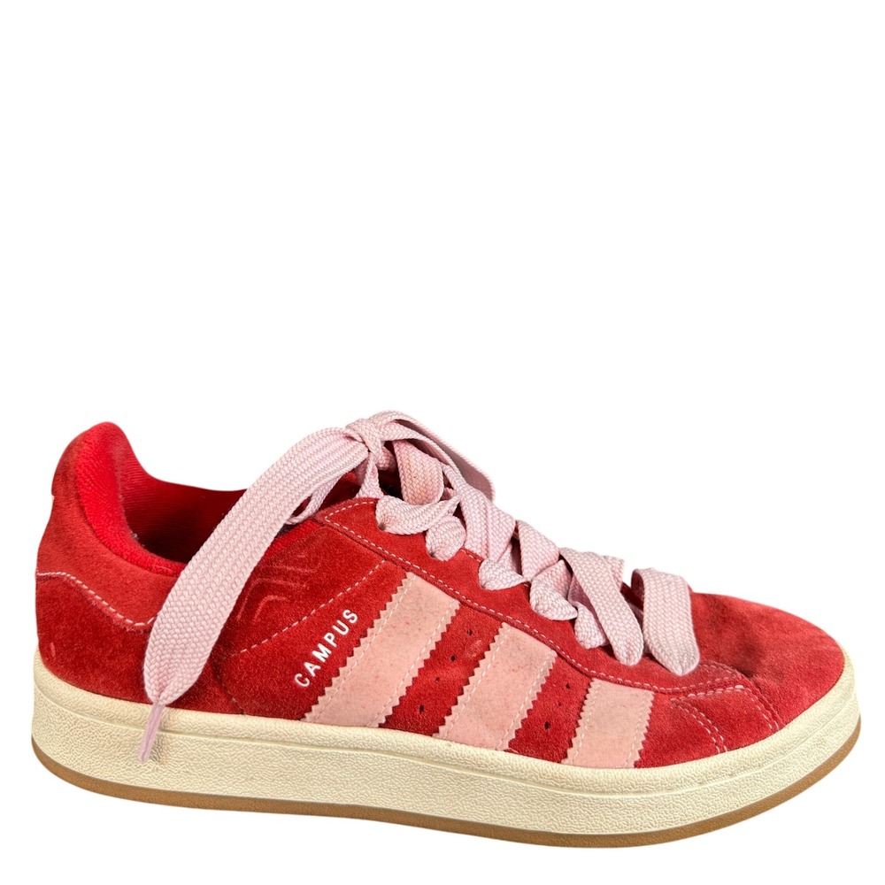 Adidas Campus 00s Red Pink Suede Sneakers H03474 Low Top Gum Sole Mens Shoes 7